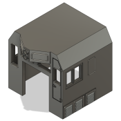 HO Scale Train Parts – CF7 Tall Engineer Window, Plugged 3 Window Cab