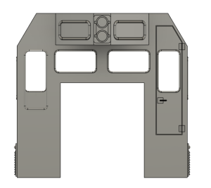 415-3036 HO Scale Train Parts - CF7 Tall Engineer Window, 3 Window Cab 2