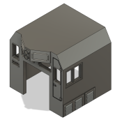 HO Scale Train Parts – CF7 Sight Engineer Window, Plated 3 Window Cab