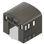 HO Scale Train Parts – CF7 Short Engineer Window, 3 Window Cab