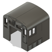 HO Scale Train Parts – CF7 Sight Engineer Window, Plated 3 Window Cab