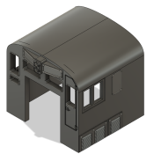 HO Scale Train Parts – CF7 Sight Engineer Window, Plugged 3 Window Cab