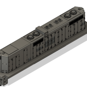 N Scale EMD BN GP9P2 B Unit Slug Style Handrail Locomotive Shell