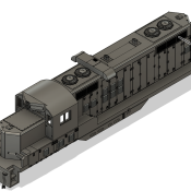 N Scale MILW GP20 Short Round Horst Locomotive Shell