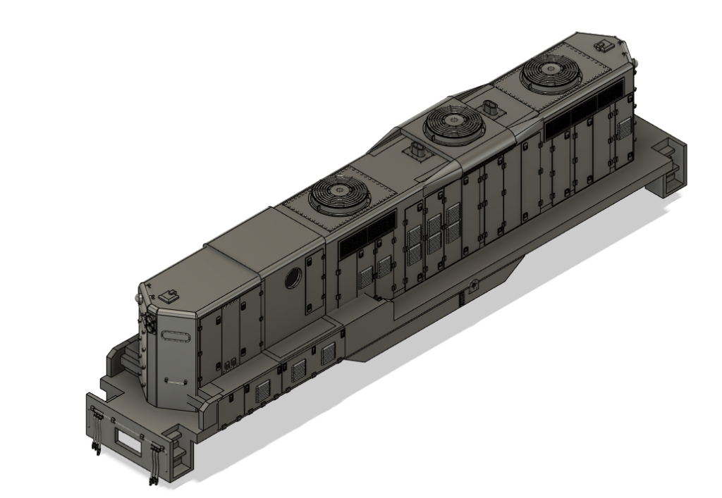 N Scale EMD GP9b Phase 3 with DB Locomotive Shell | CMR Products