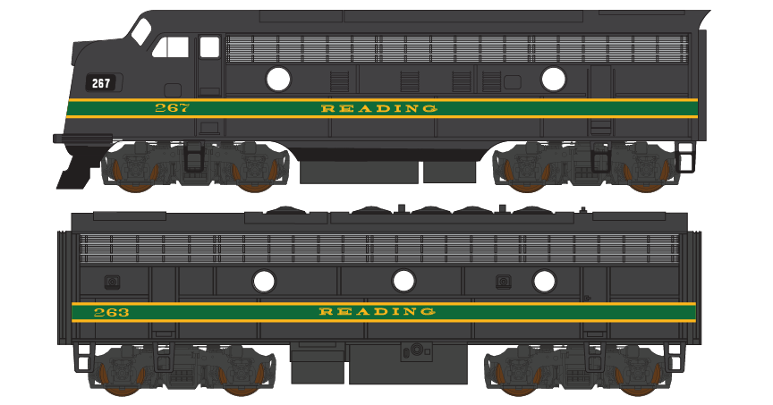 ND-2471_Reading_Railroad_F_Unit_Dark_Green_Stripe_Layout