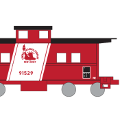 Central New Jersey Red Logo Caboose Decals