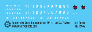 ND-2447_-_Davenport_Rock_Island_NorthWestern_SW7_Sm_Logo_Decal