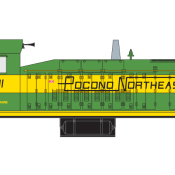 Pocono Northeast Railroad SW8 Decals