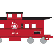 Central New Jersey White Logo Caboose Decals