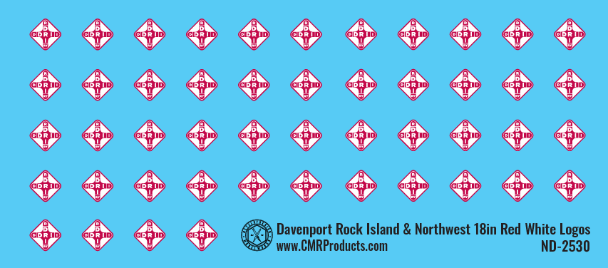 ND-2530_Davenport_Rock_Island_NW_Red_White_18in_Logo_Decal