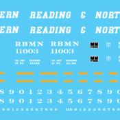 Reading Northern Red Cylindrical Covered Hopper Decals