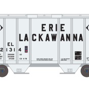 Erie Lackawanna 2 Bay PS2 Covered Hopper Decals