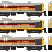Erie Lackawanna RS3 Grey Yellow Locomotive Decals