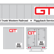 Grand Trunk Western Piggyback Trailer Decals