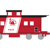 Central New Jersey White Bar Caboose Decals