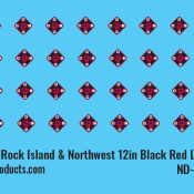 Davenport Rock Island & Northwest 12in Black Red Logo Decals