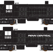 Penn Central RS3 Red P and Orange C Locomotive Decals