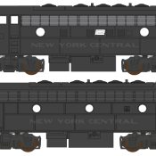 Penn Central ex NYC F Unit Faded Logo Decals