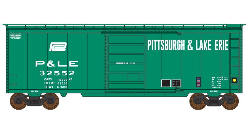 ND-2611_Pittsburgh_Lake_Erie_40ft_PC_Logo_Box_Car_Layout