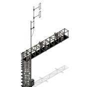 N Scale – Signal Tower with PTC Antenna 2 Track 33mm Vertical Signals