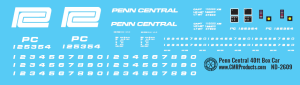 ND-2609_Penn_Central_40ft_Box_Car_Decal