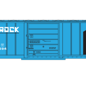 Rock Island Blue 50ft Box Car Decals