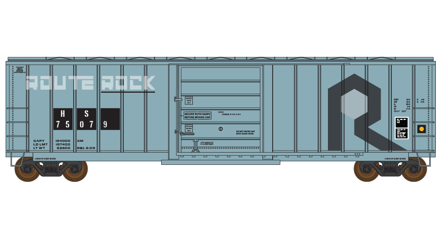 ND-2619_HS_ex_Rock_50ft_Blue_Box_Car_Faded_Logo_Layout