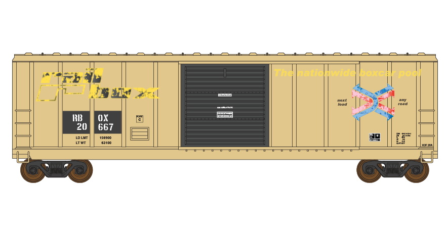 Railbox Box Car Large Faded Logo Decals | CMR Products