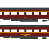 Penn Central Tuscan Smooth Side Passenger Car Decals