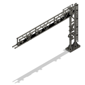 N Scale – Crossing Signal 3 Lane Double Mast Cantilever