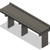 N Scale – Concrete Bridge 2 Lane