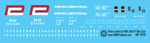 ND-2610_Penn_Central_40ft_Red_P_Box_Car_Decal