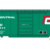 Penn Central Red P 40ft Box Car Decals