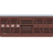 Wabash Railroad 50ft Outside Braced Stock Car Decals